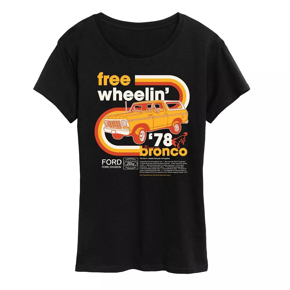 Women's Ford 1978 Ford Bronco Free Wheelin' Graphic Tee,  Product Image