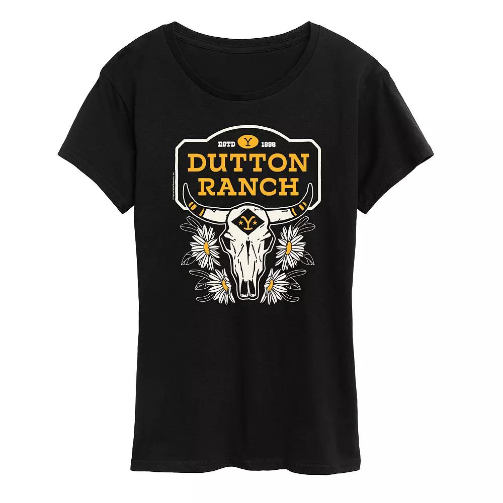 Women's Yellowstone Dutton Skull Graphic Tee,  Product Image