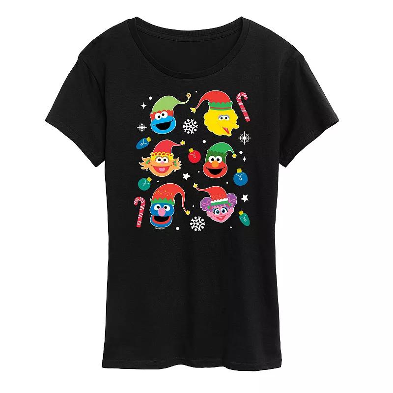 Women's Sesame Street Holiday Icons Graphic Tee, Girl's,  Product Image