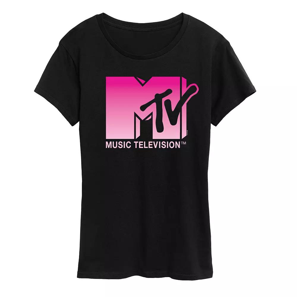 Women's MTV Pink Ombre Graphic Tee,  Product Image