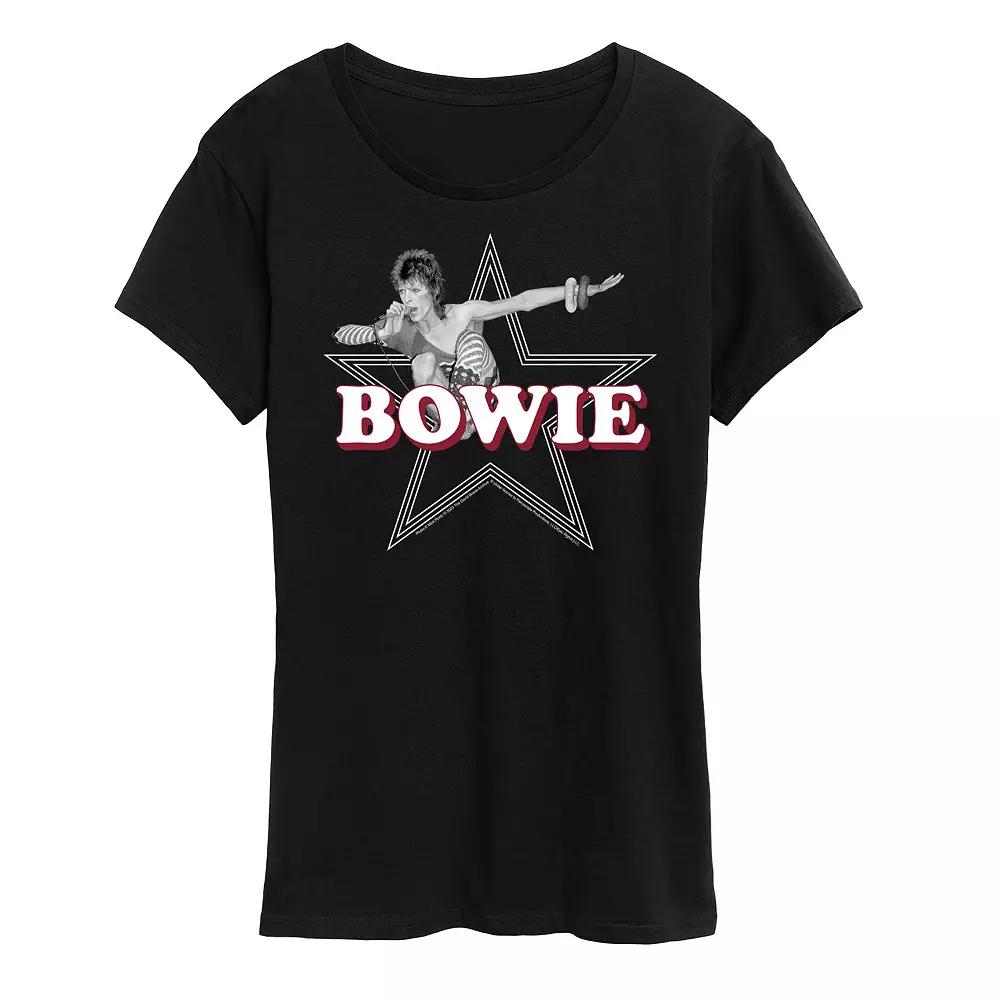 Women's Bowie Logo Star Graphic Tee,  Product Image