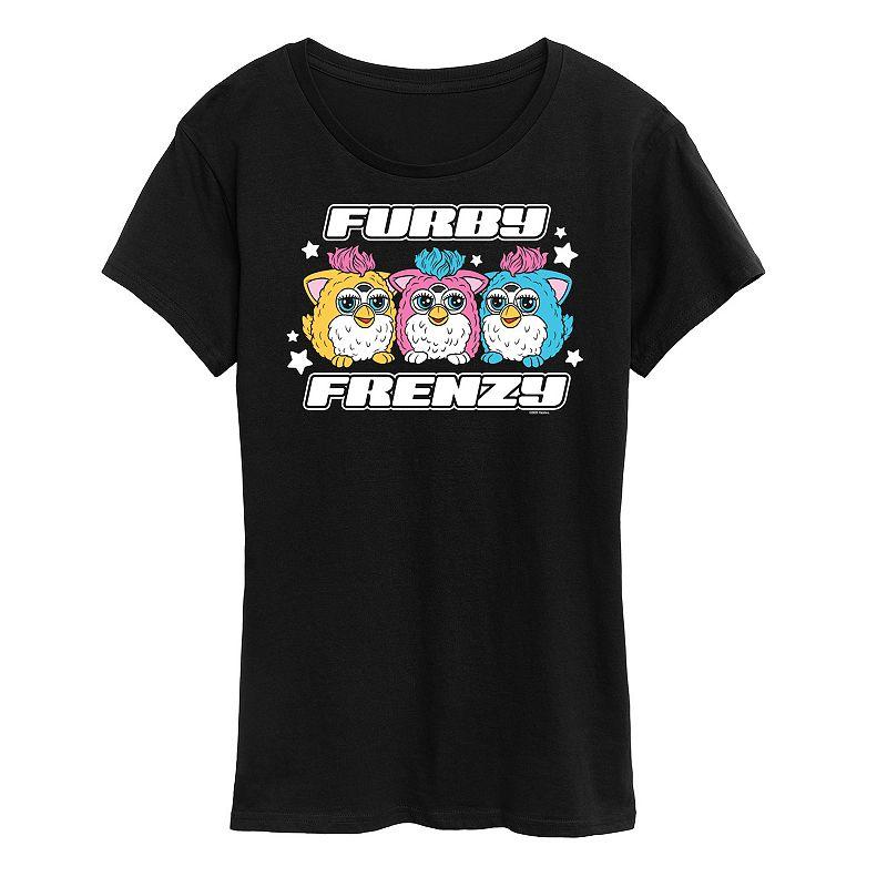 Womens Furby Frenzy Graphic Tee Heather Grey Product Image
