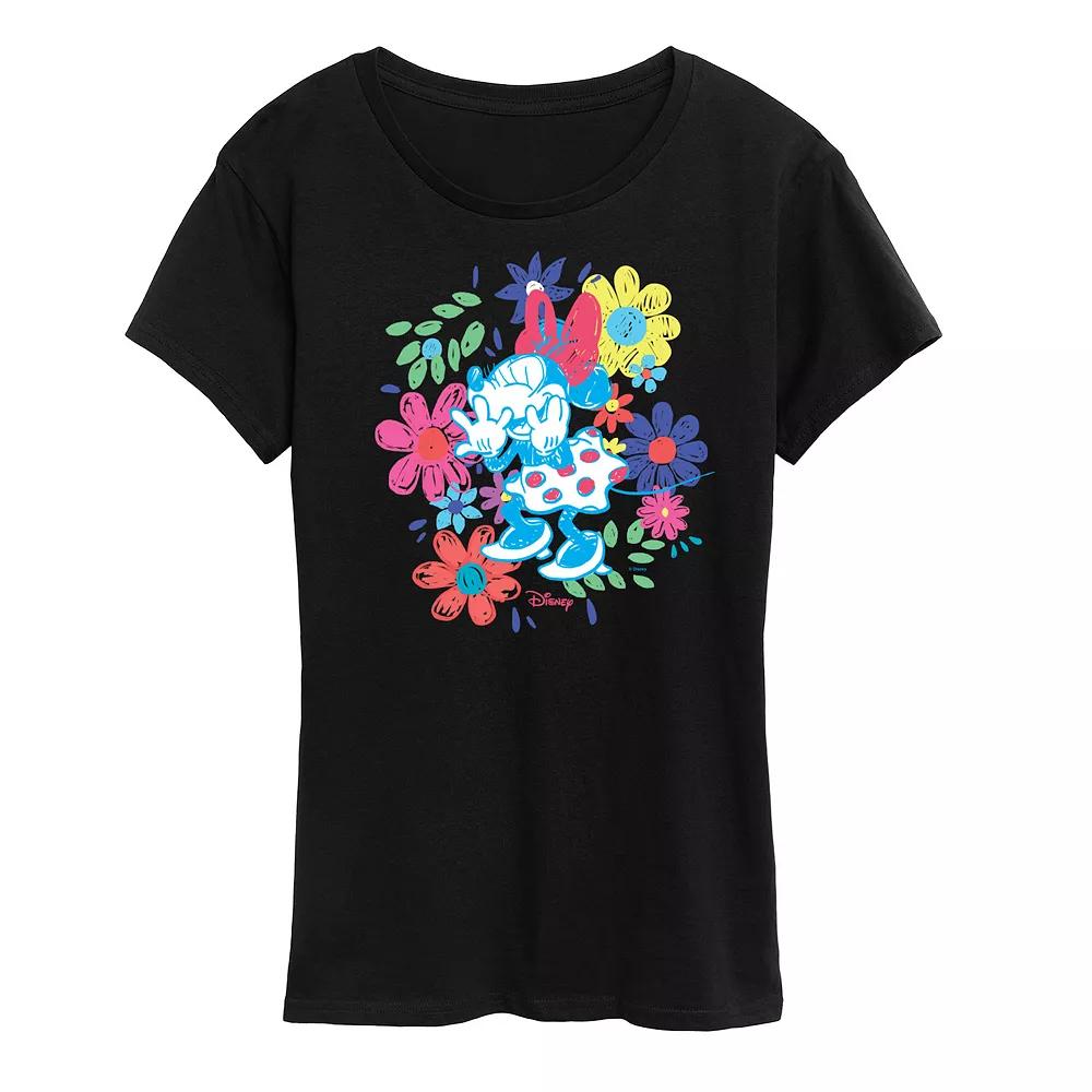Disney's Minnie Mouse Flowers Graphic Tee, Women's,  Product Image