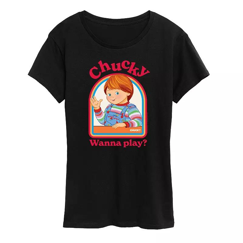 Women's Chucky Wanna Play Graphic Tee,  Product Image