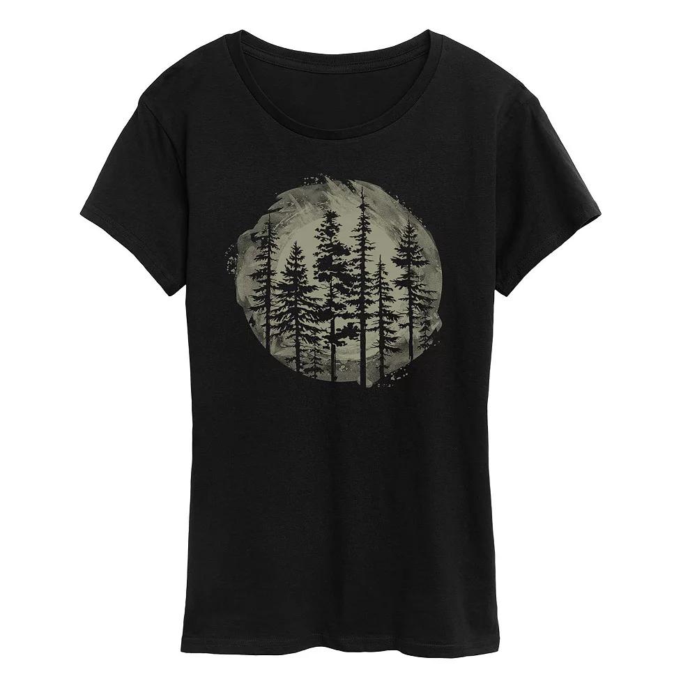 Women's Scandinavian Bee Circular Design Graphic Tee,  Product Image