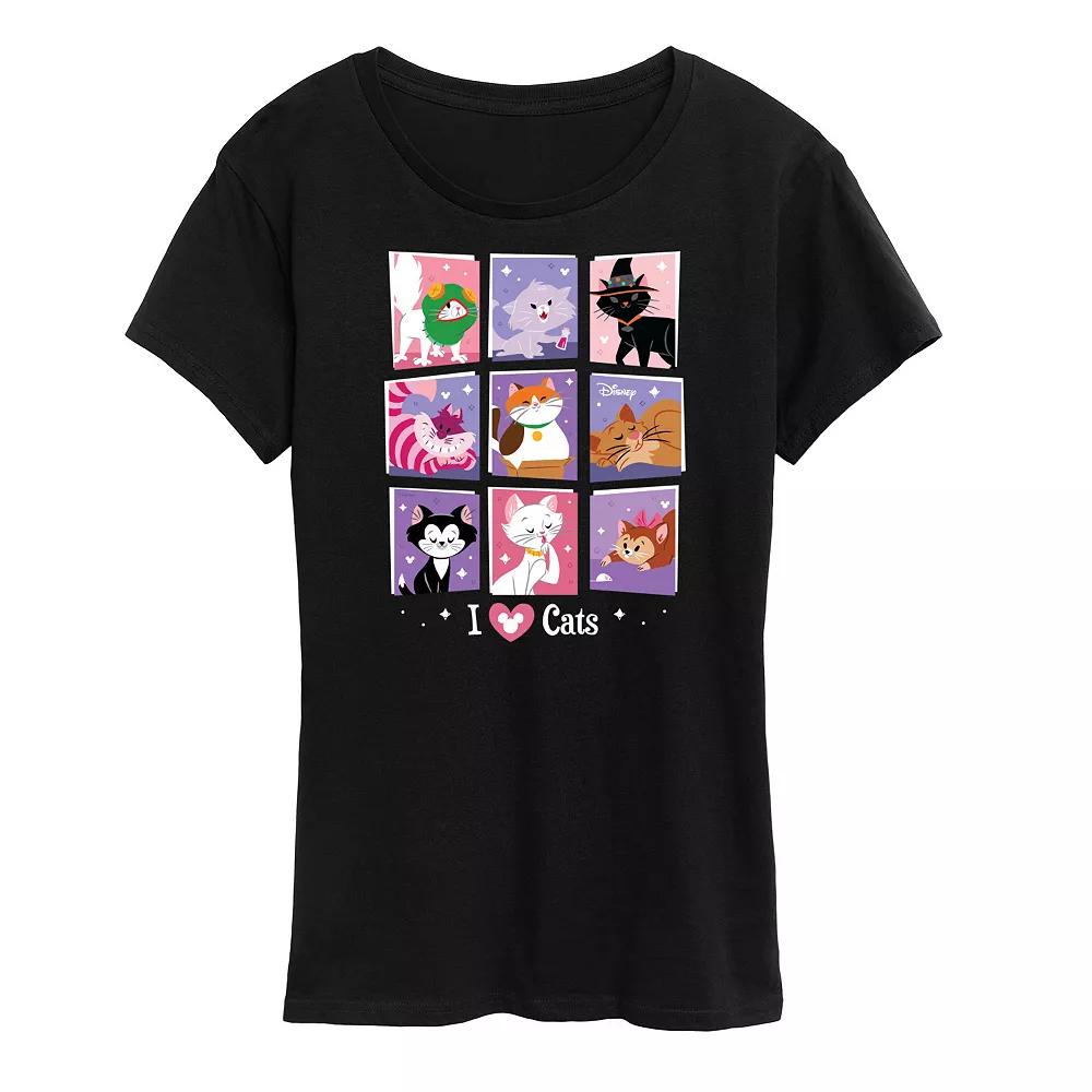 Disney Cats Women's Grid Graphic Tee, Girl's,  Product Image