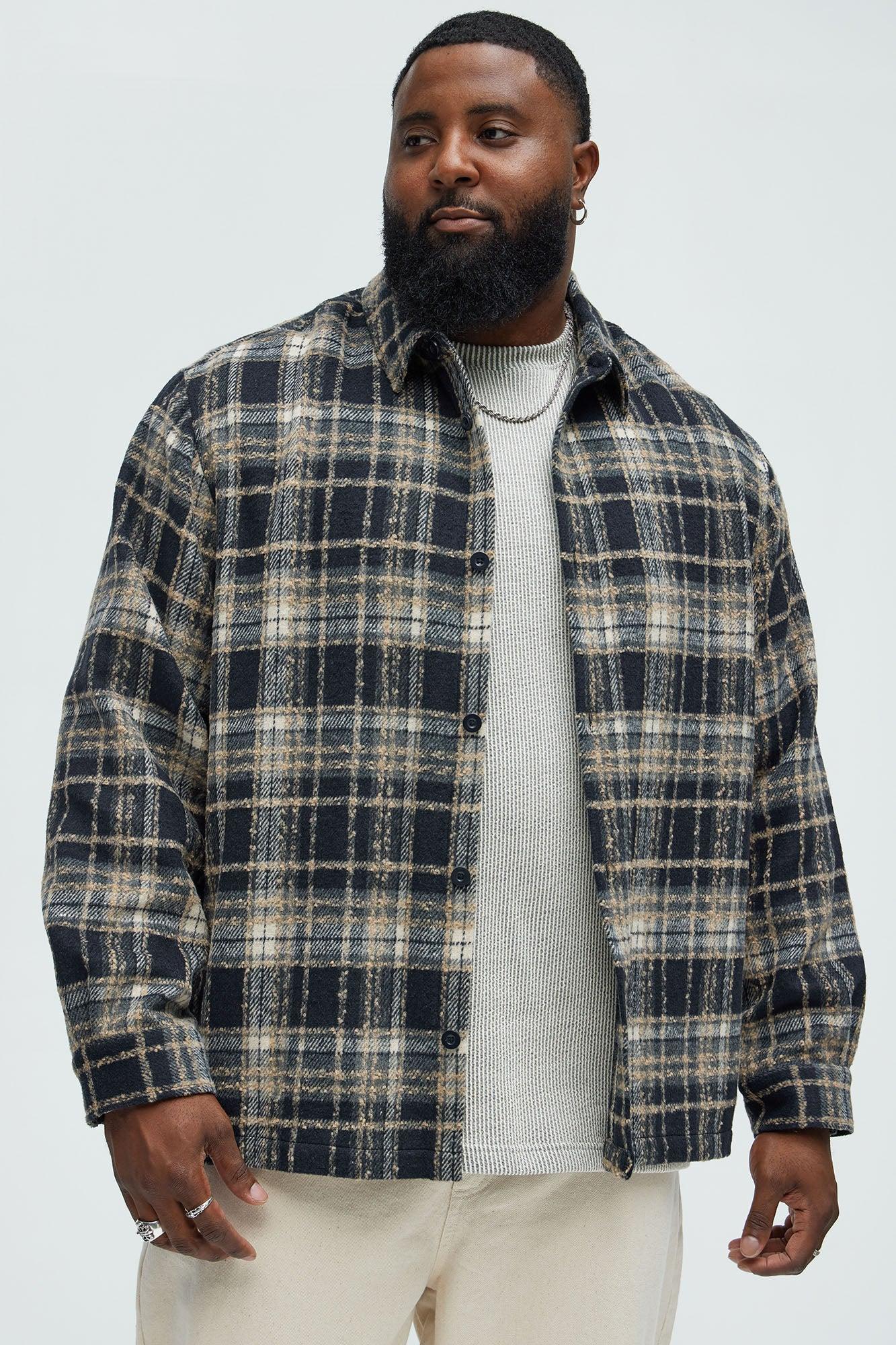 Tondo Plaid Button Up Shirt - Black/combo Product Image