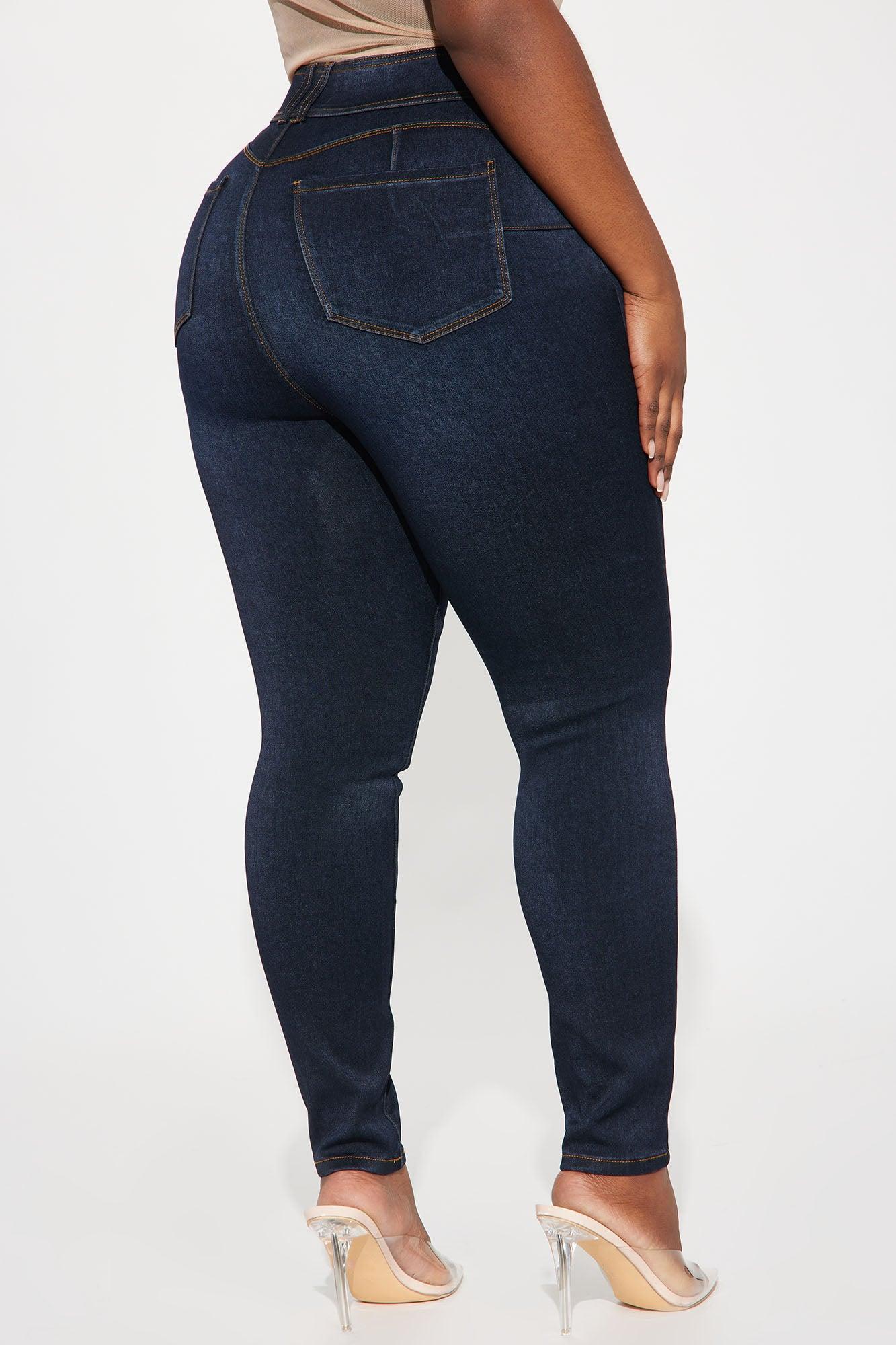 Snatch Me Tight Booty Lifter Skinny Jeans - Dark Wash Product Image