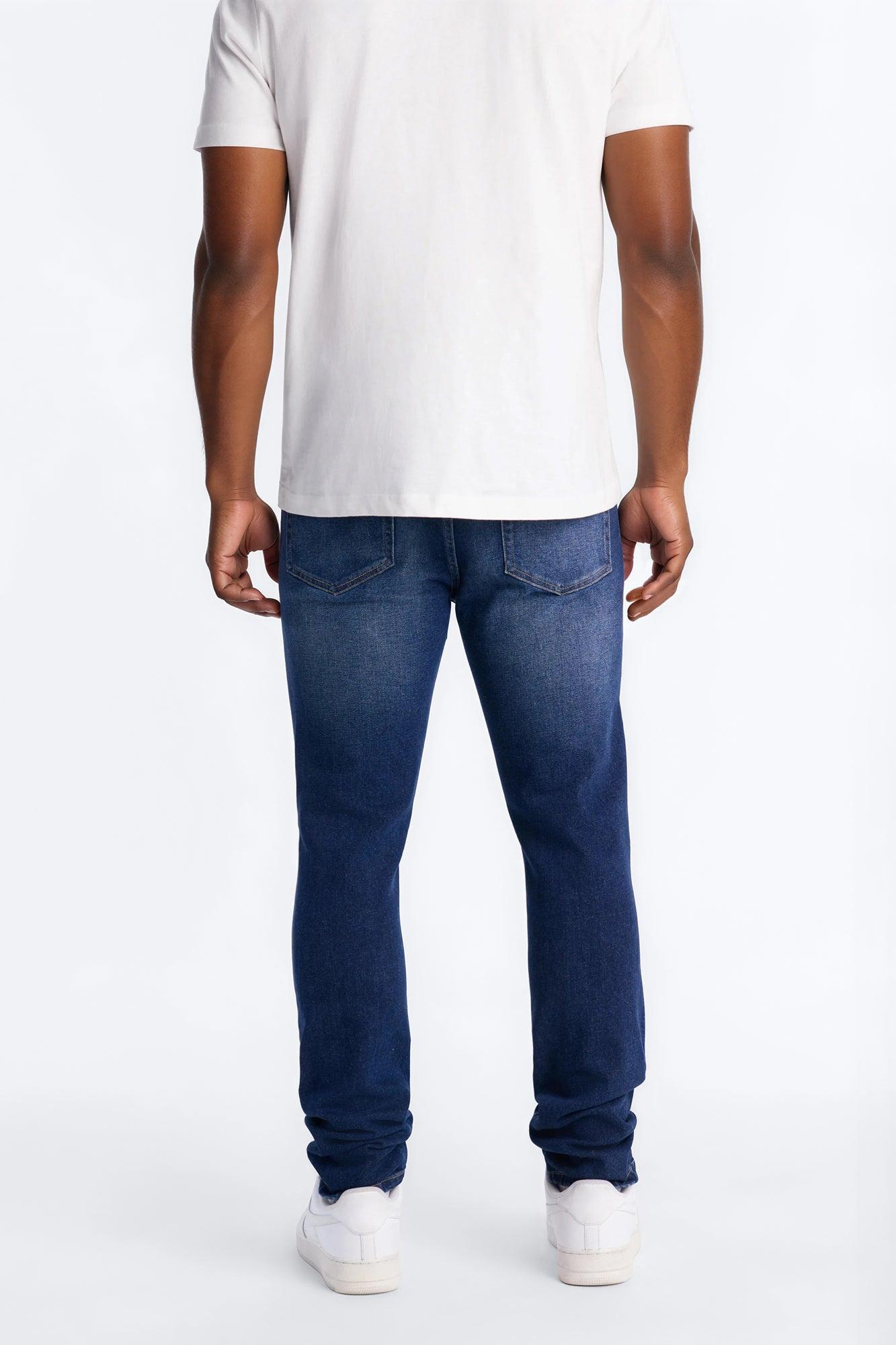 Essential Destroyed Skinny Stretch Jean - Dark Wash Male Product Image