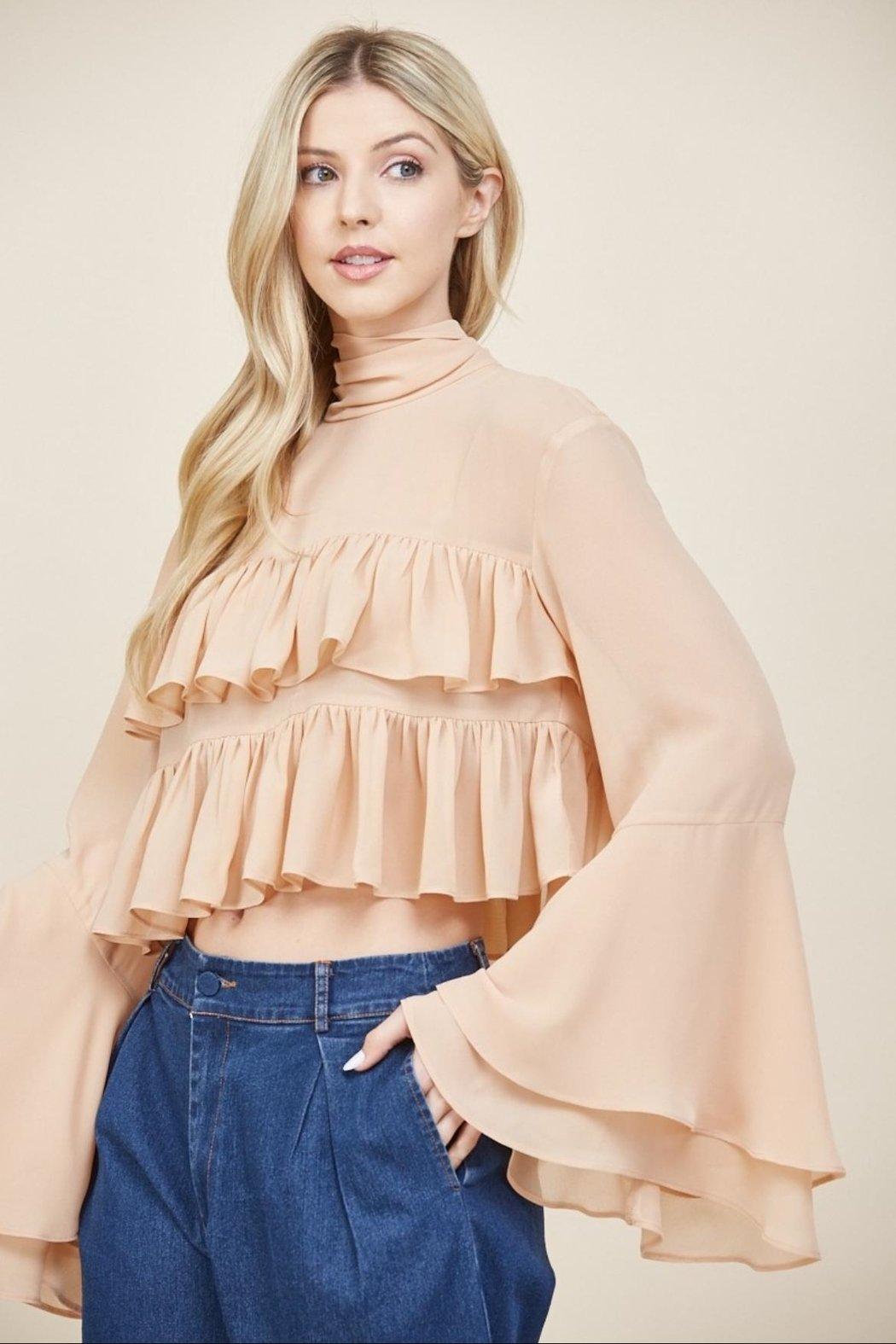 Ruffled Chiffon Top Product Image