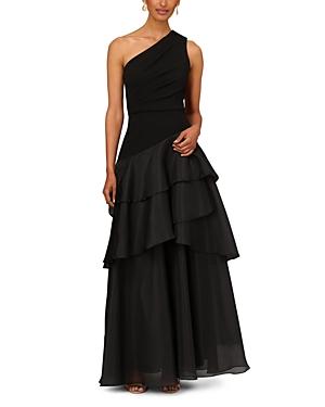Womens One-Shoulder Tiered Gown Size 0 Product Image