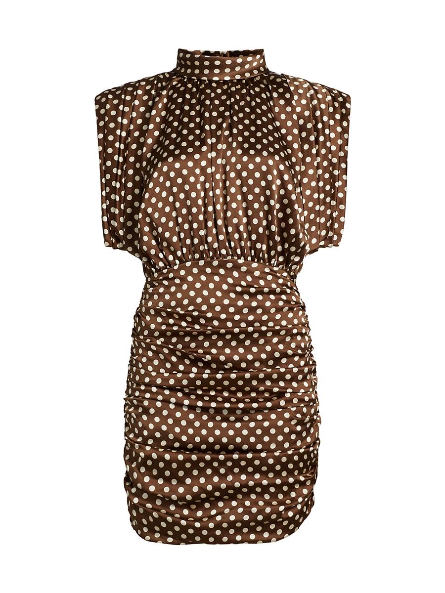 Womens Antares Polka Dot Stretch Silk Minidress Product Image