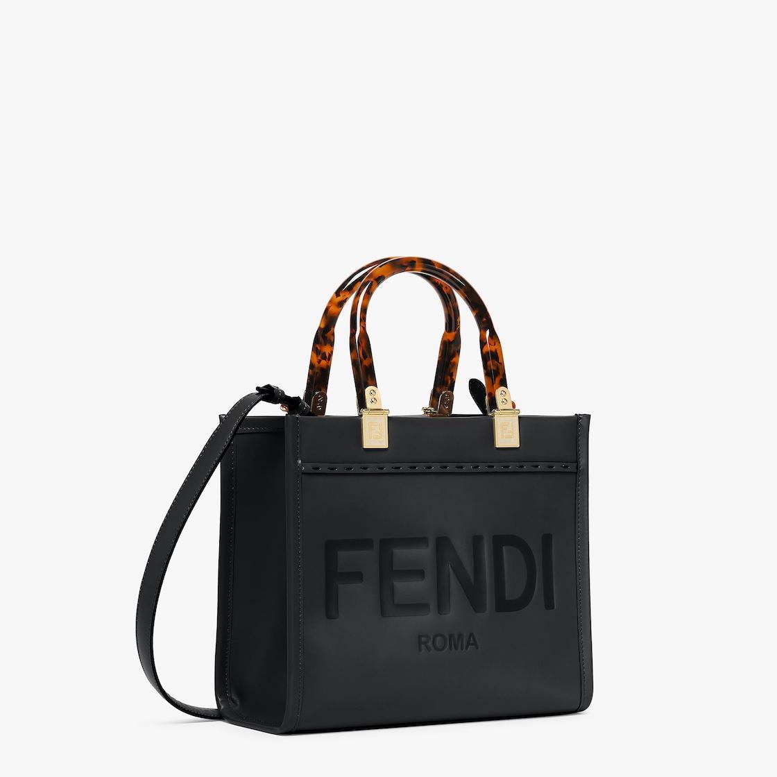 Fendi Sunshine SmallBlack leather shopper Product Image