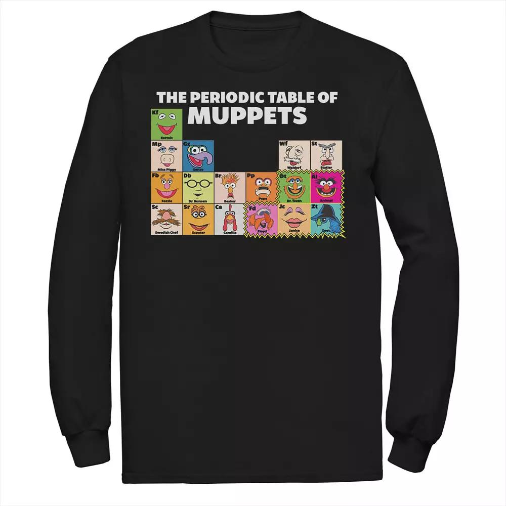 Disney's The Muppets Big & Tall Periodic Table Of The Muppets Long Sleeve Tee, Men's,  Product Image
