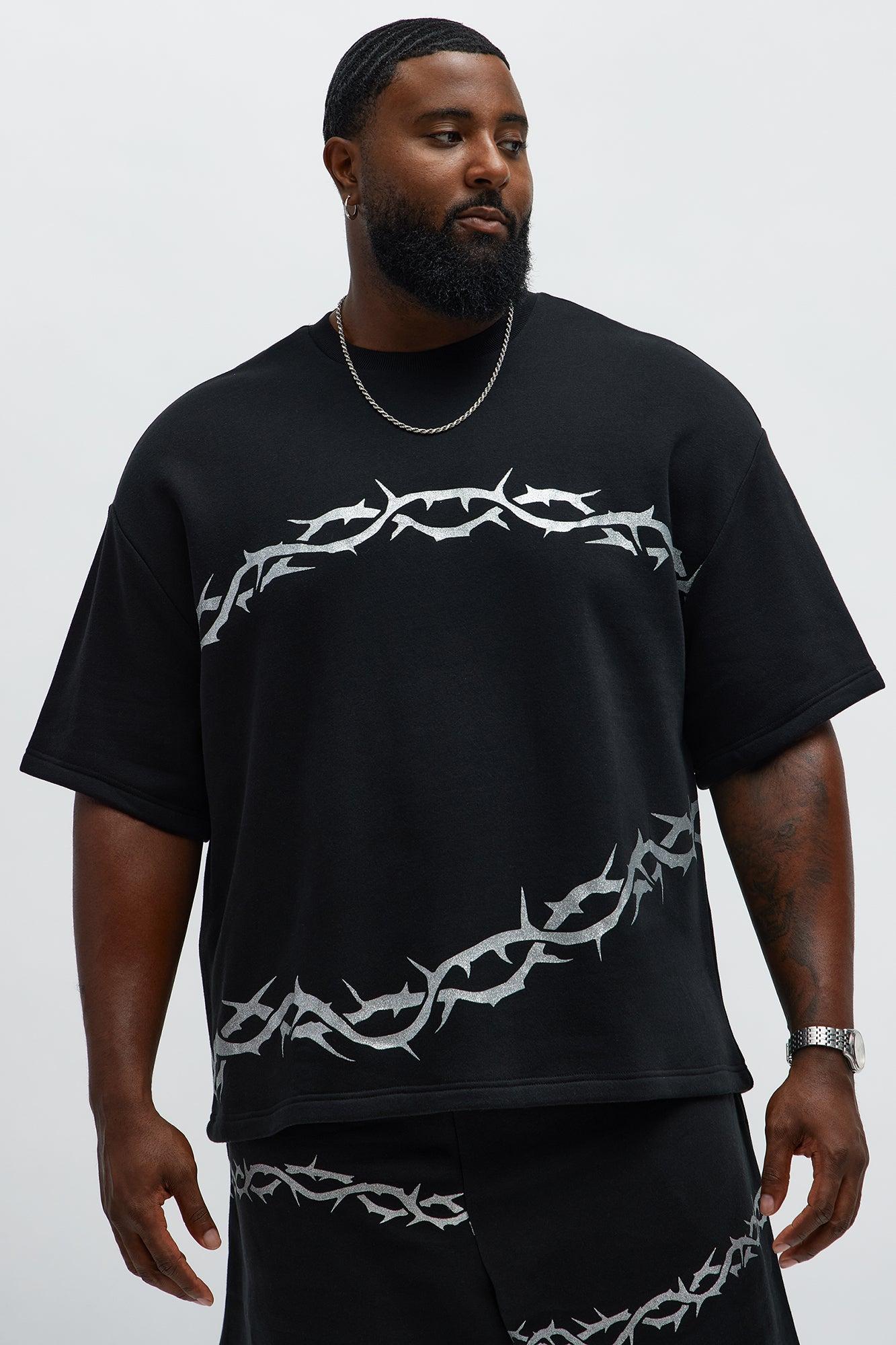 Tyson Barbed Wire Short Sleeve Tee - Black Male Product Image