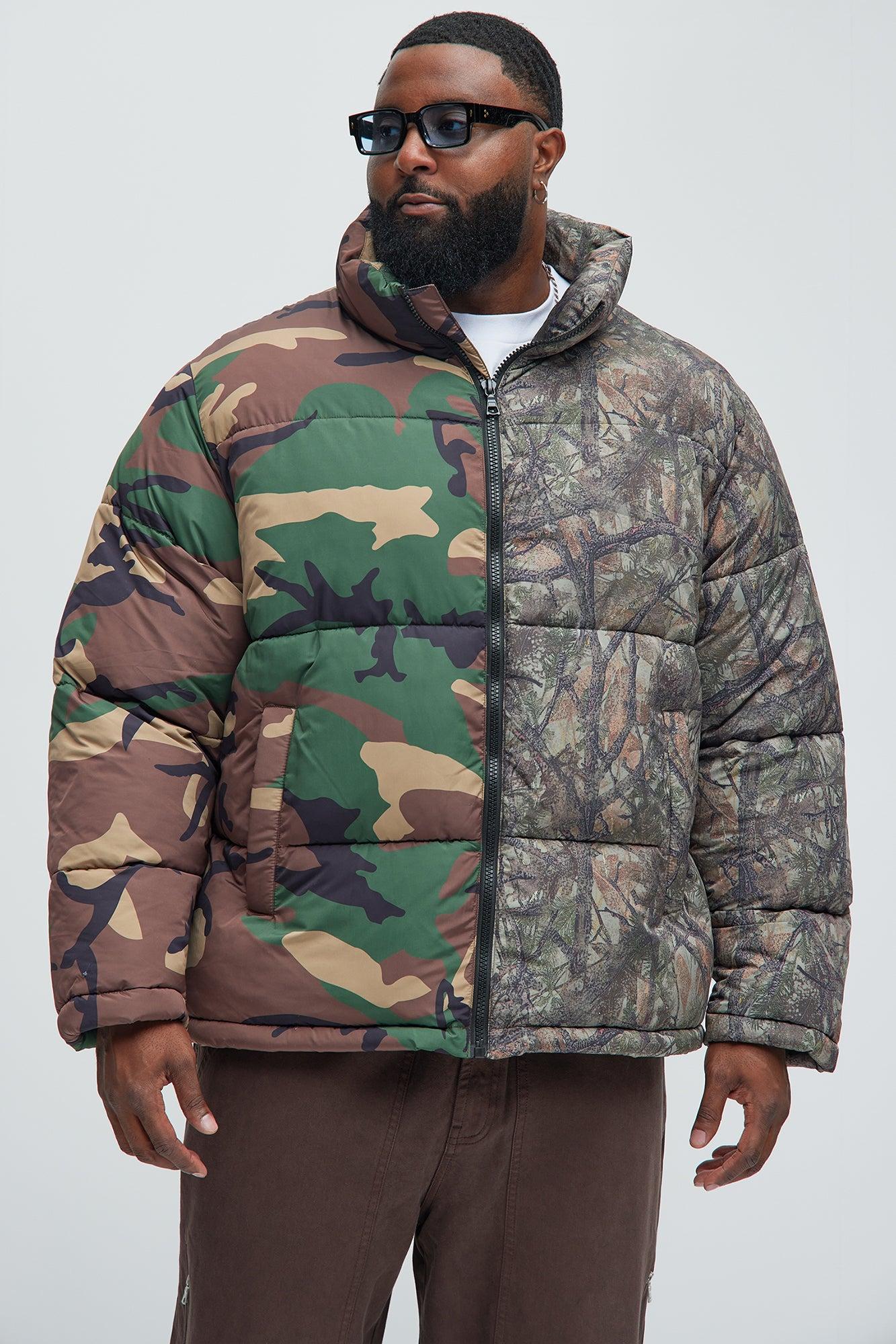 Shuffle Split Puffer Jacket - Camouflage Product Image