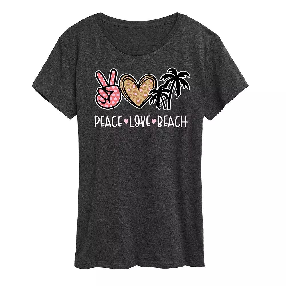 Women's Peace Love Beach Graphic Tee,  Product Image
