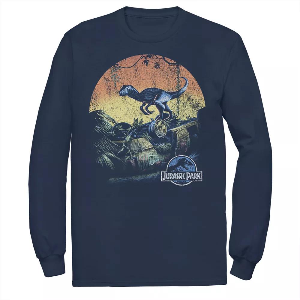 Men's Jurassic World Retro Raptor Sunset Product Image