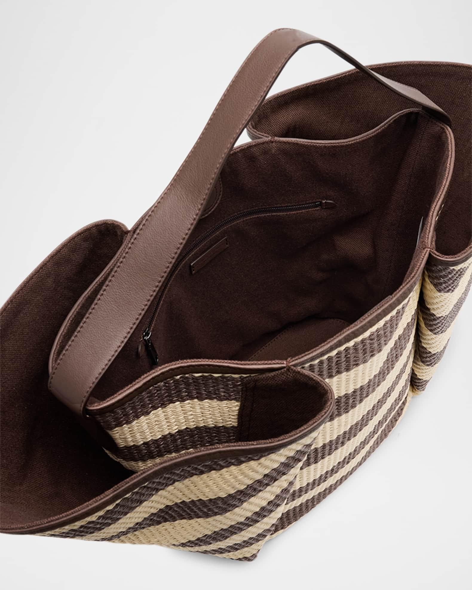 Marine Striped Raffia Tote Bag Product Image