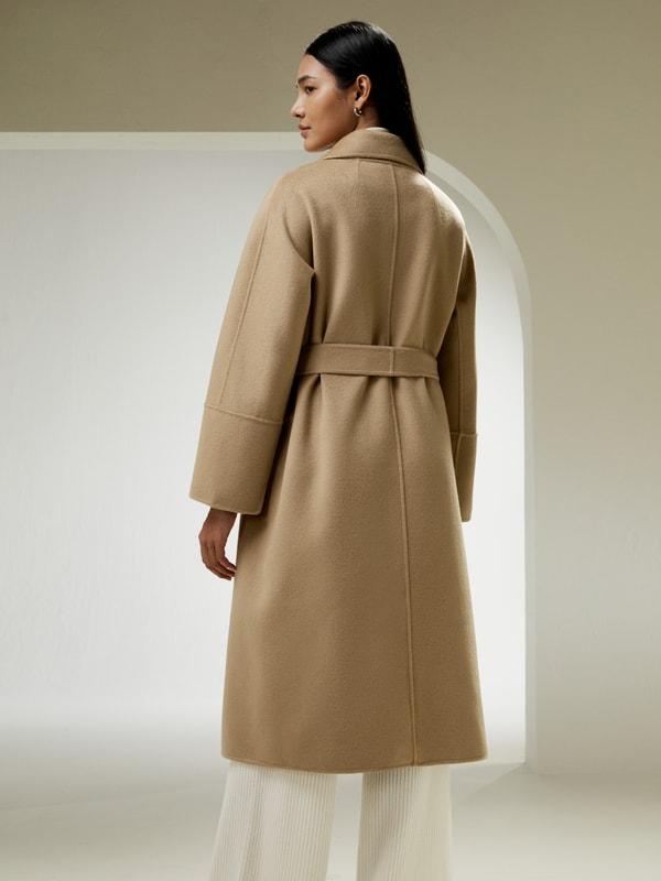 Double-faced Wool-blend Robe Coat Product Image