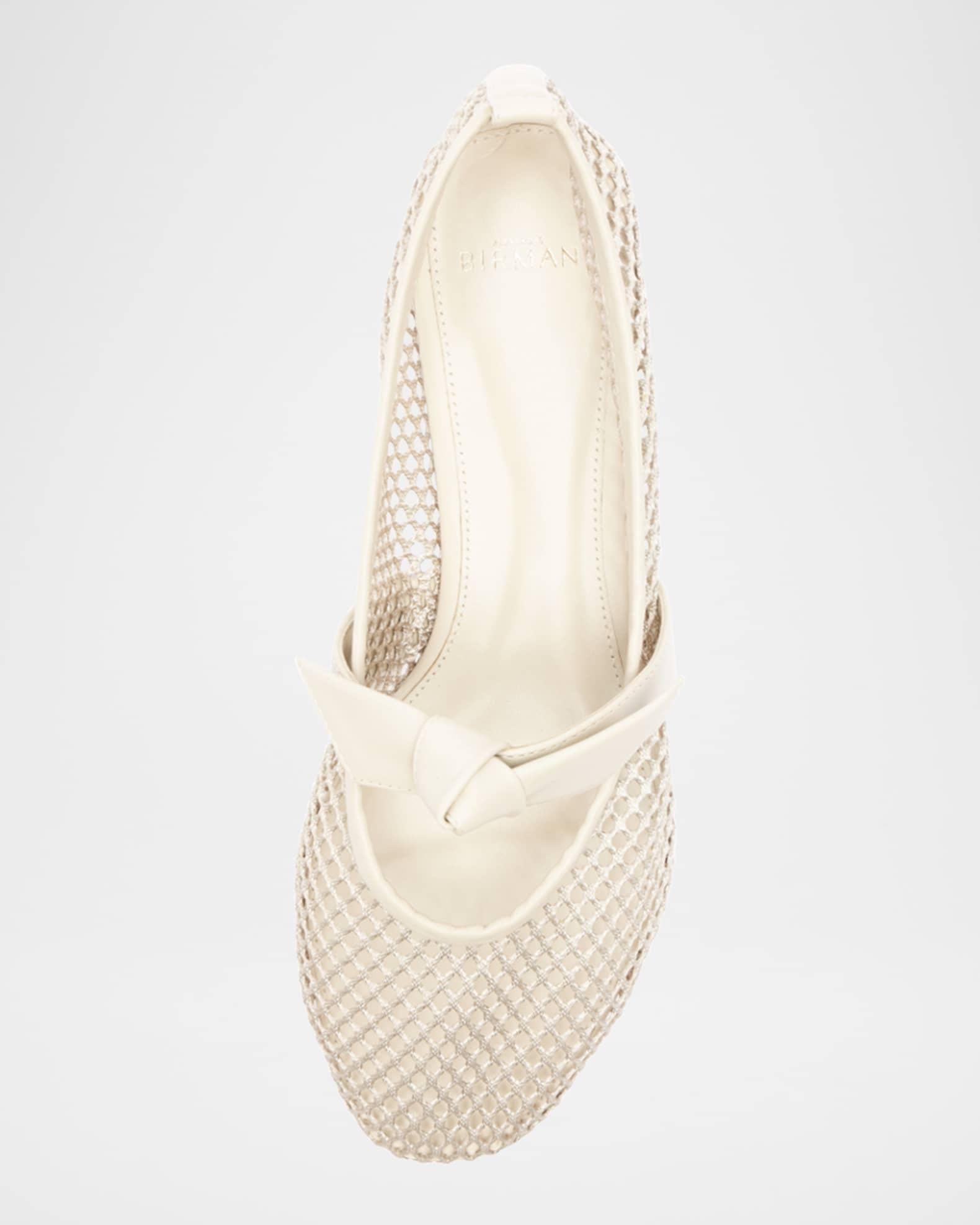 Clarita Bow Fishnet Ballerina Flats Product Image