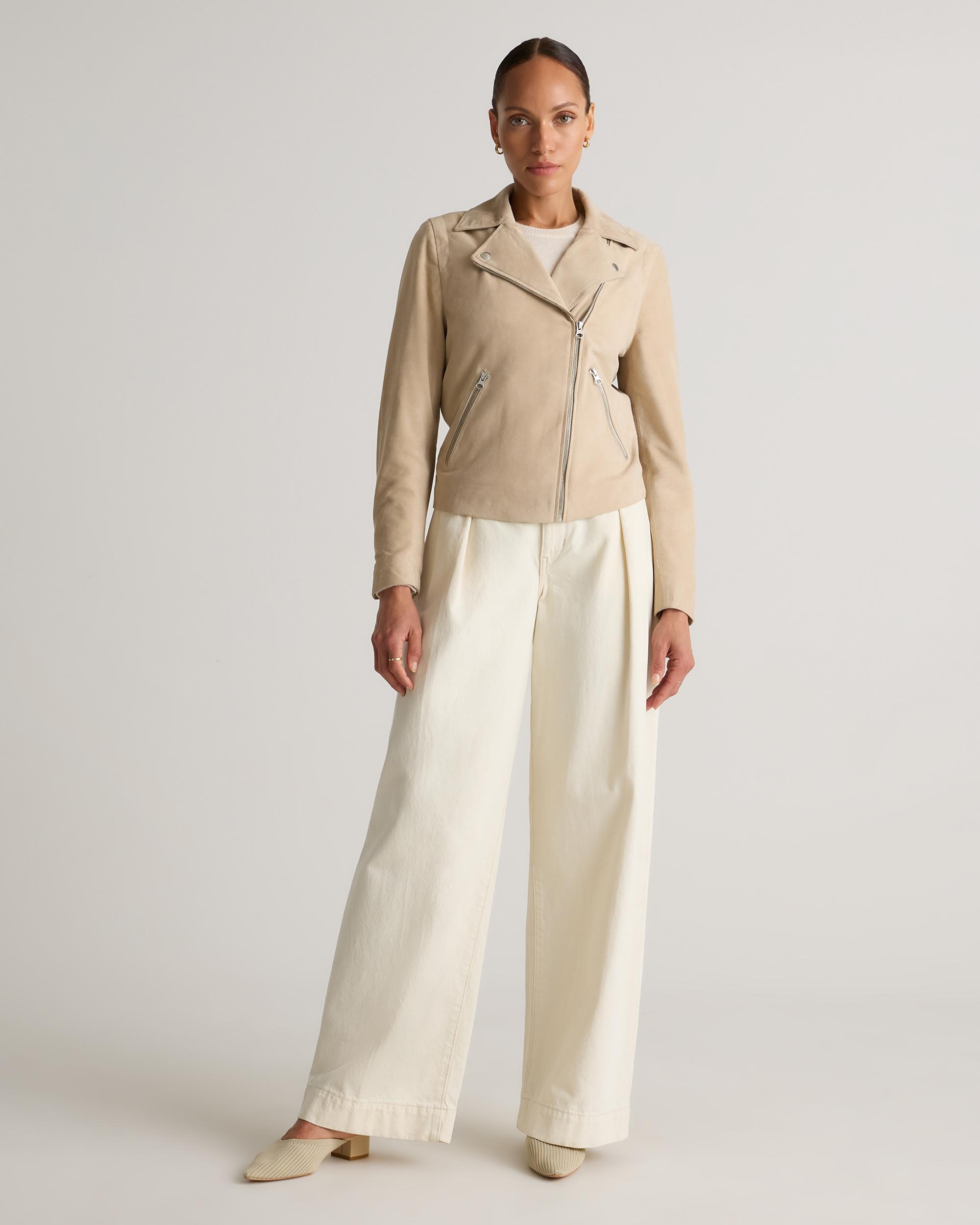 Quince | Women's 100% Suede Biker Jacket Size XS, Leather Product Image