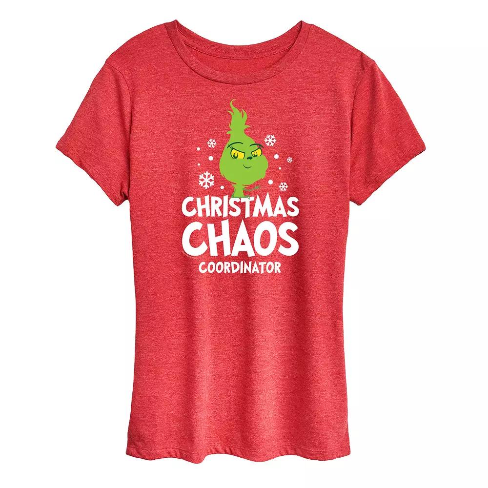 Women's Dr. Seuss Little Grinch Chaos Coordinator Graphic Tee, Girl's,  Product Image