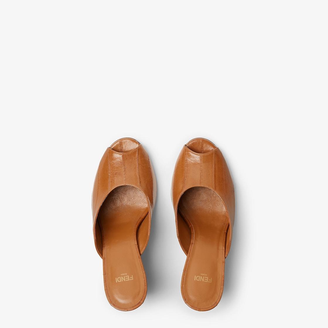 Fendi ArcoBeige hagfish leather sandals Product Image