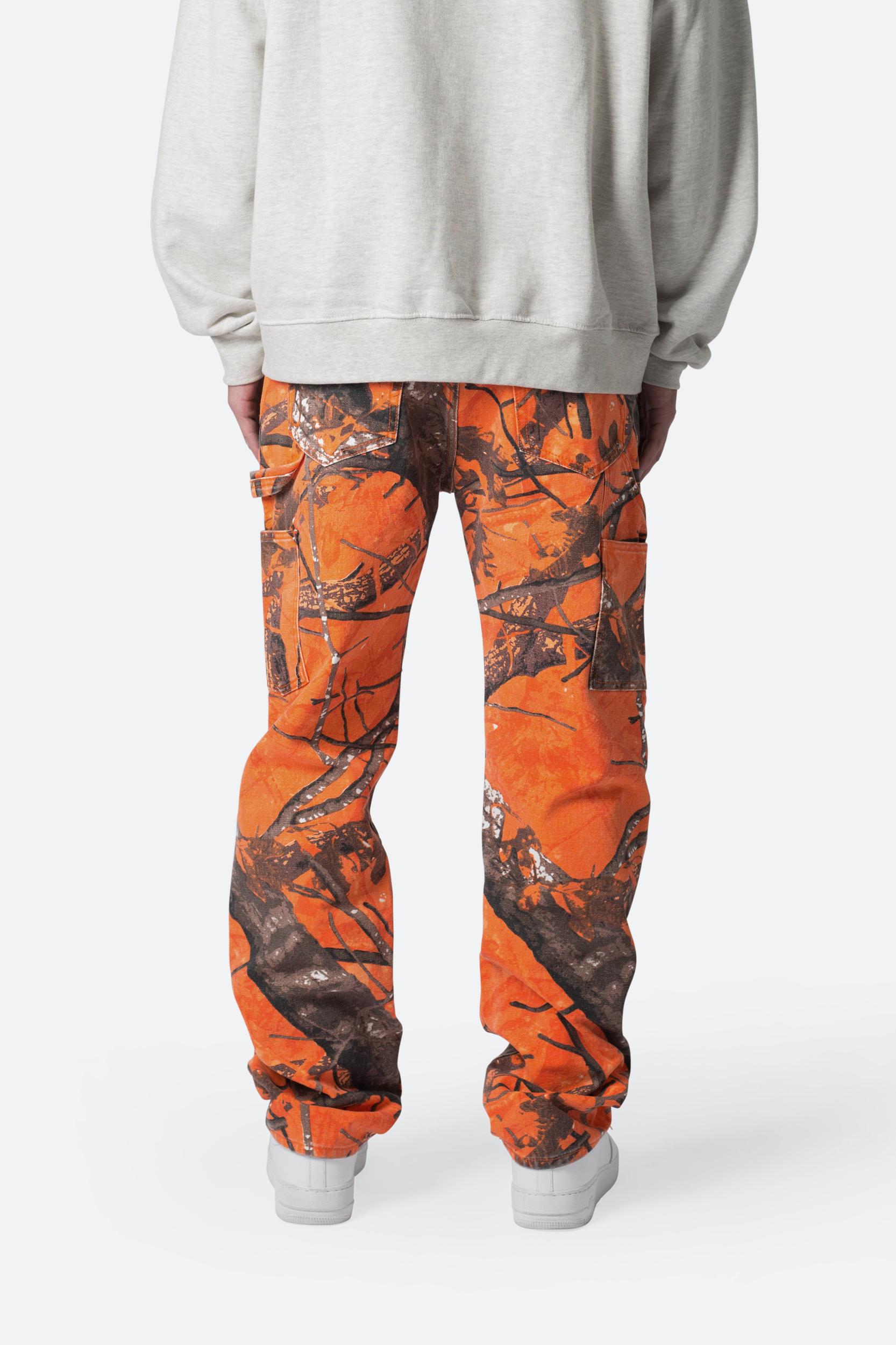 V603 Camo Carpenter Pants - Orange Product Image