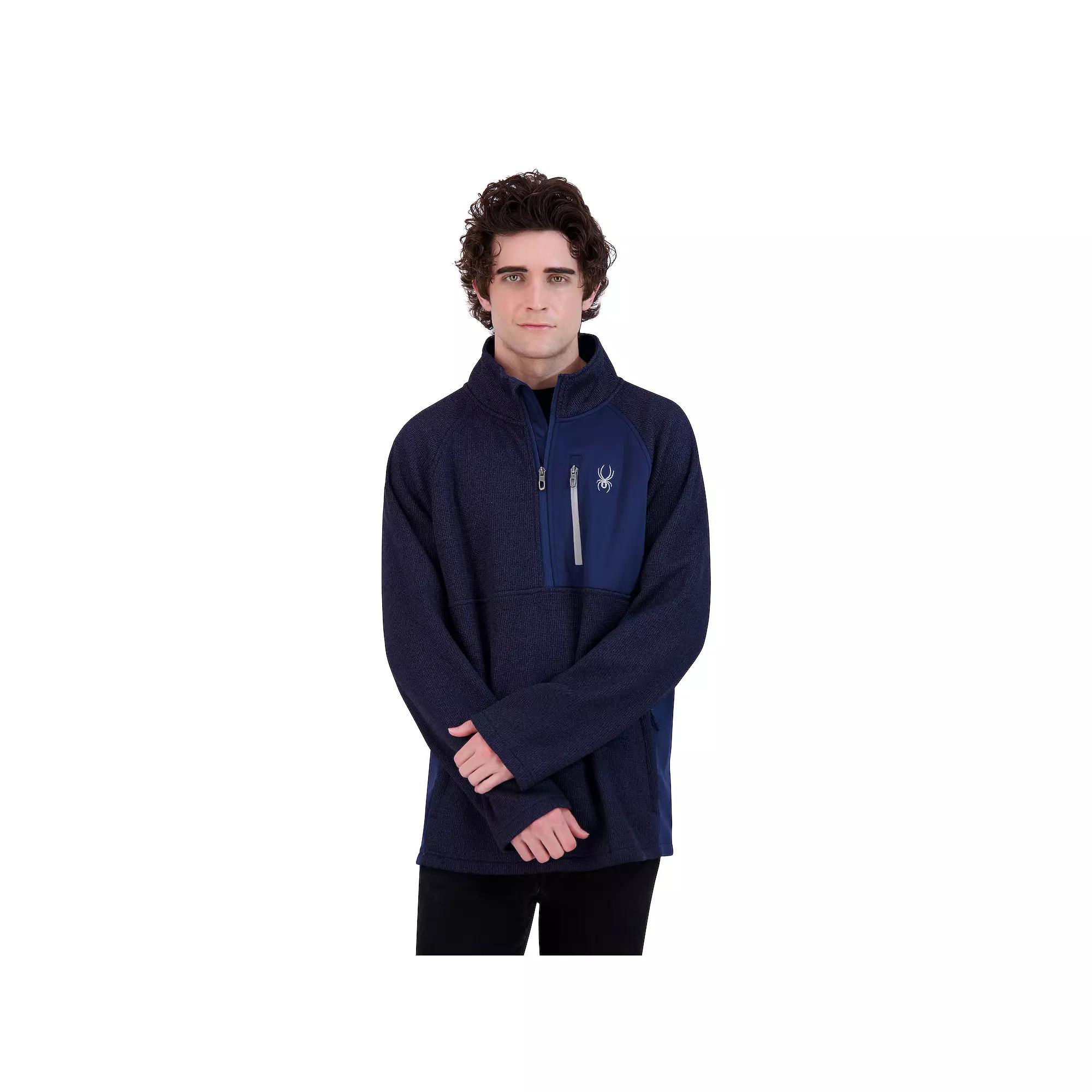 Men's Spyder 1/4-Zip Fleece Sweatshirt, Size: Small, True Blue Product Image