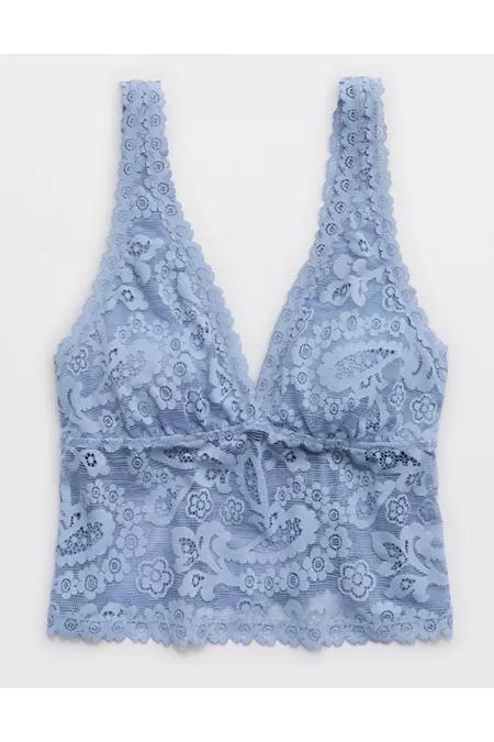 Show Off Paisley Lace Padded Plunge Tank Top Women's Product Image