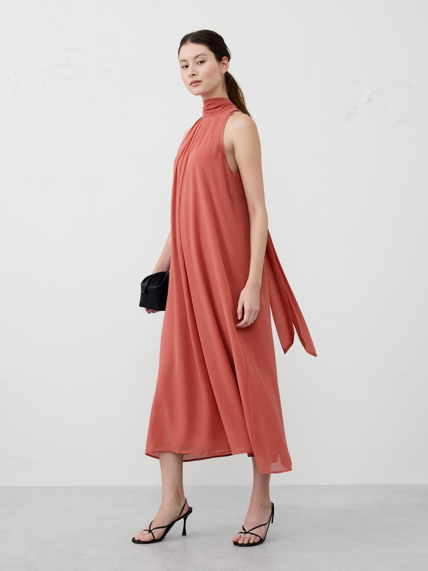 Chiffon Midi Dress Product Image