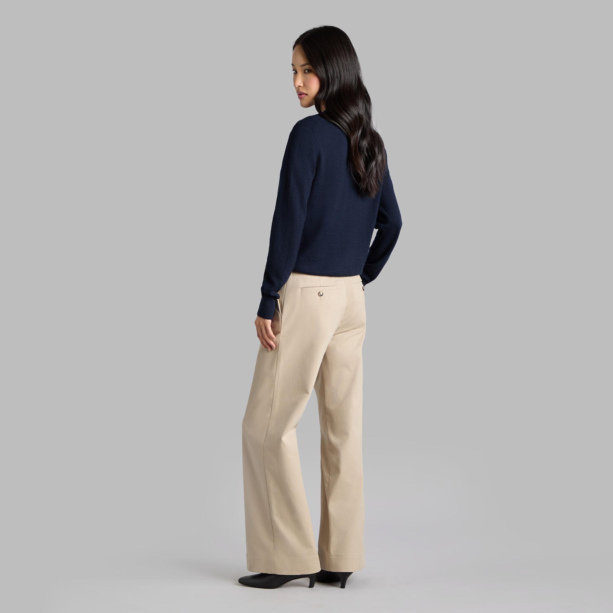 TRI-COTTON WIDE LEG TROUSER Product Image