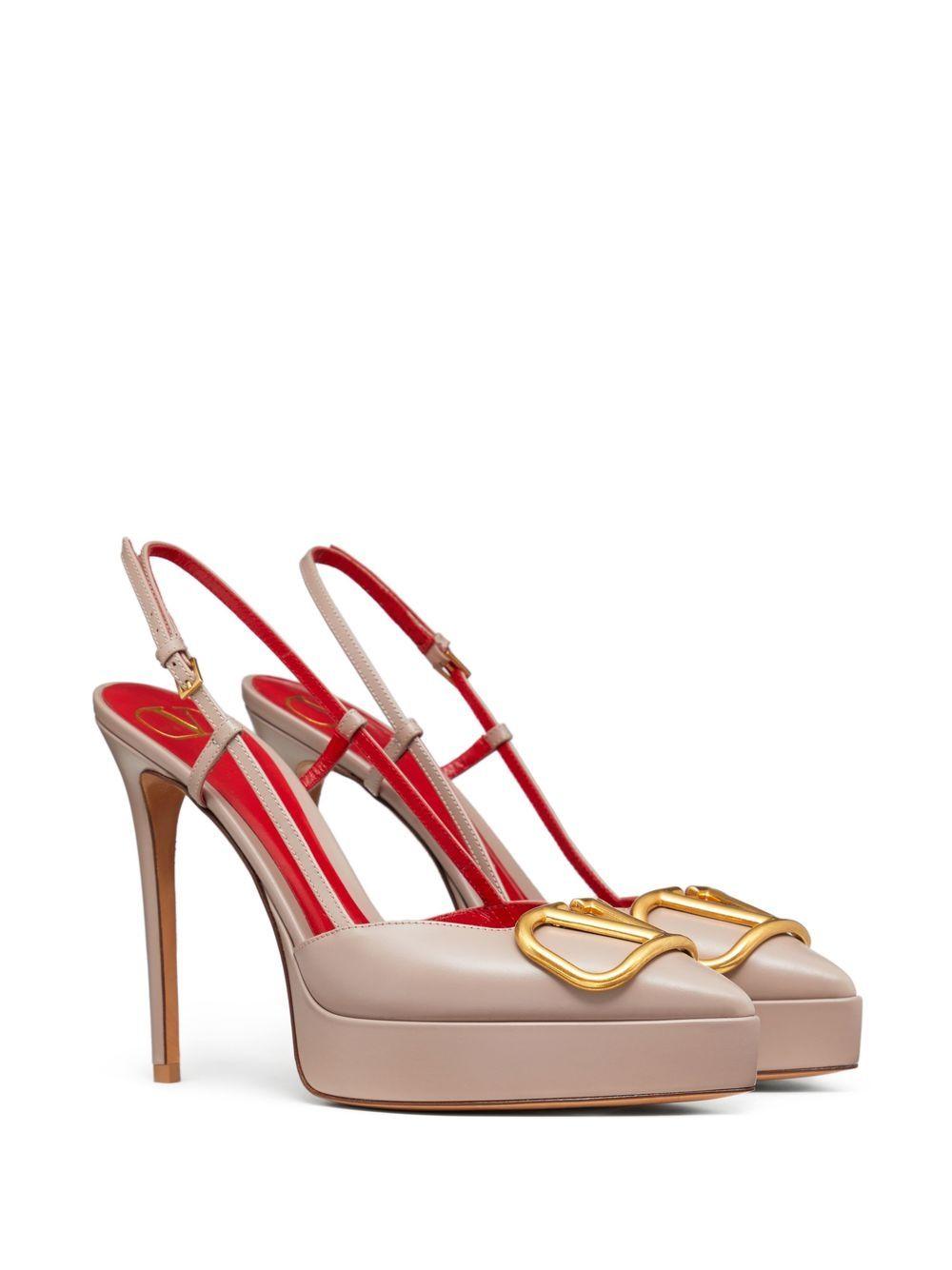 VLogo Signature 120mm slingback pumps Product Image