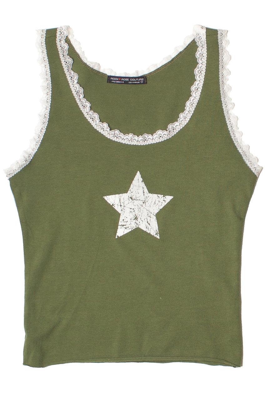 Lace Trim Star Tank Top Product Image