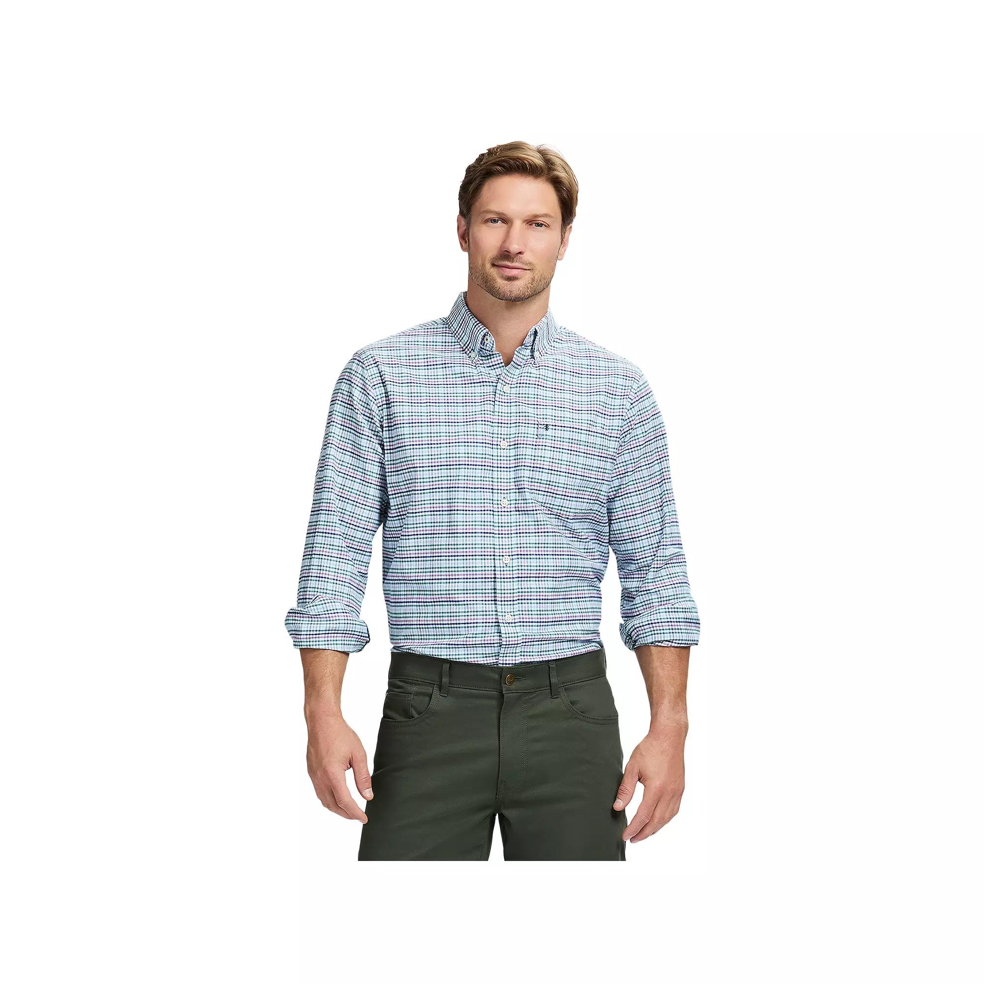 Men's IZOD Oxford Woven Long Sleeve Button-Down Shirt,  Product Image