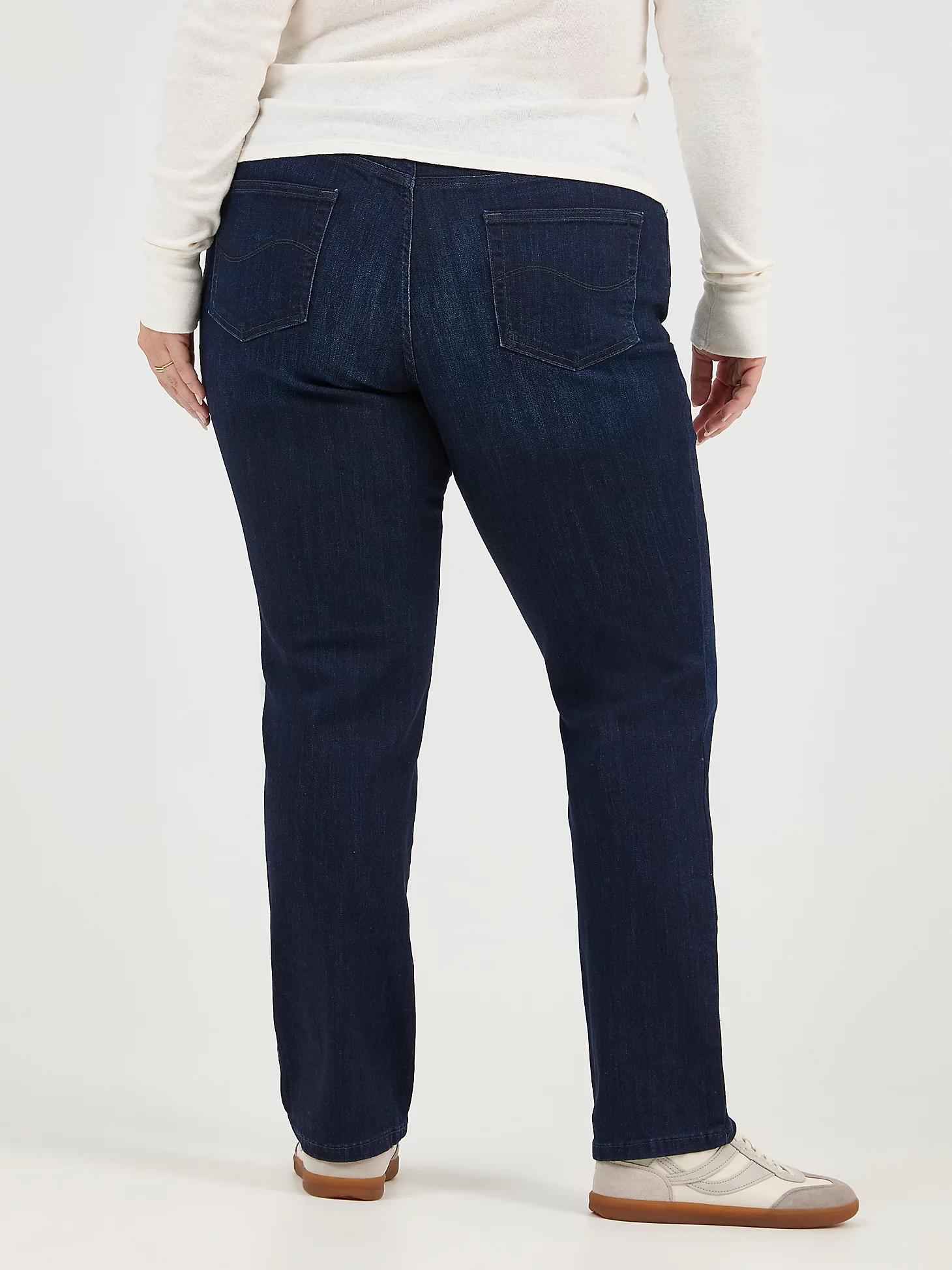 Women’s Stretch Relaxed Fit Straight Leg Jean (Plus) | Women's Jeans | Lee® Product Image