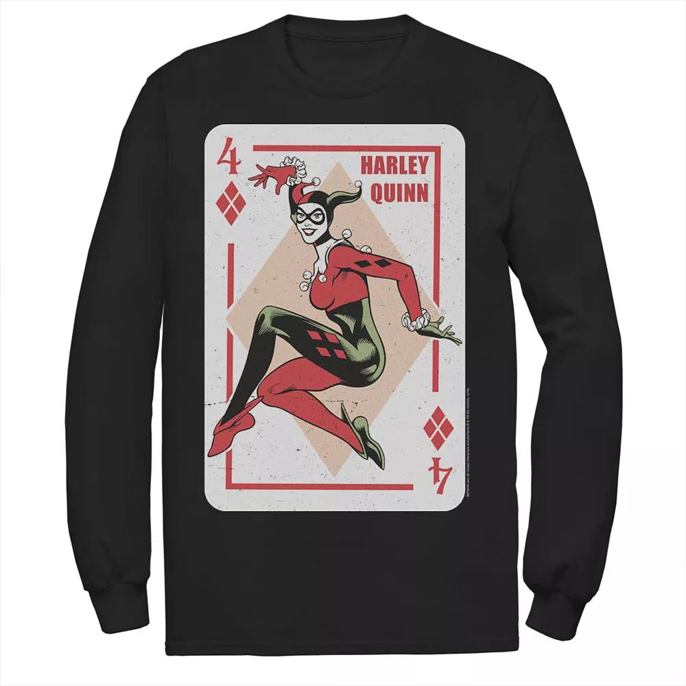 Men's DC Comics Harley Quinn Playing Card Tee,  Product Image