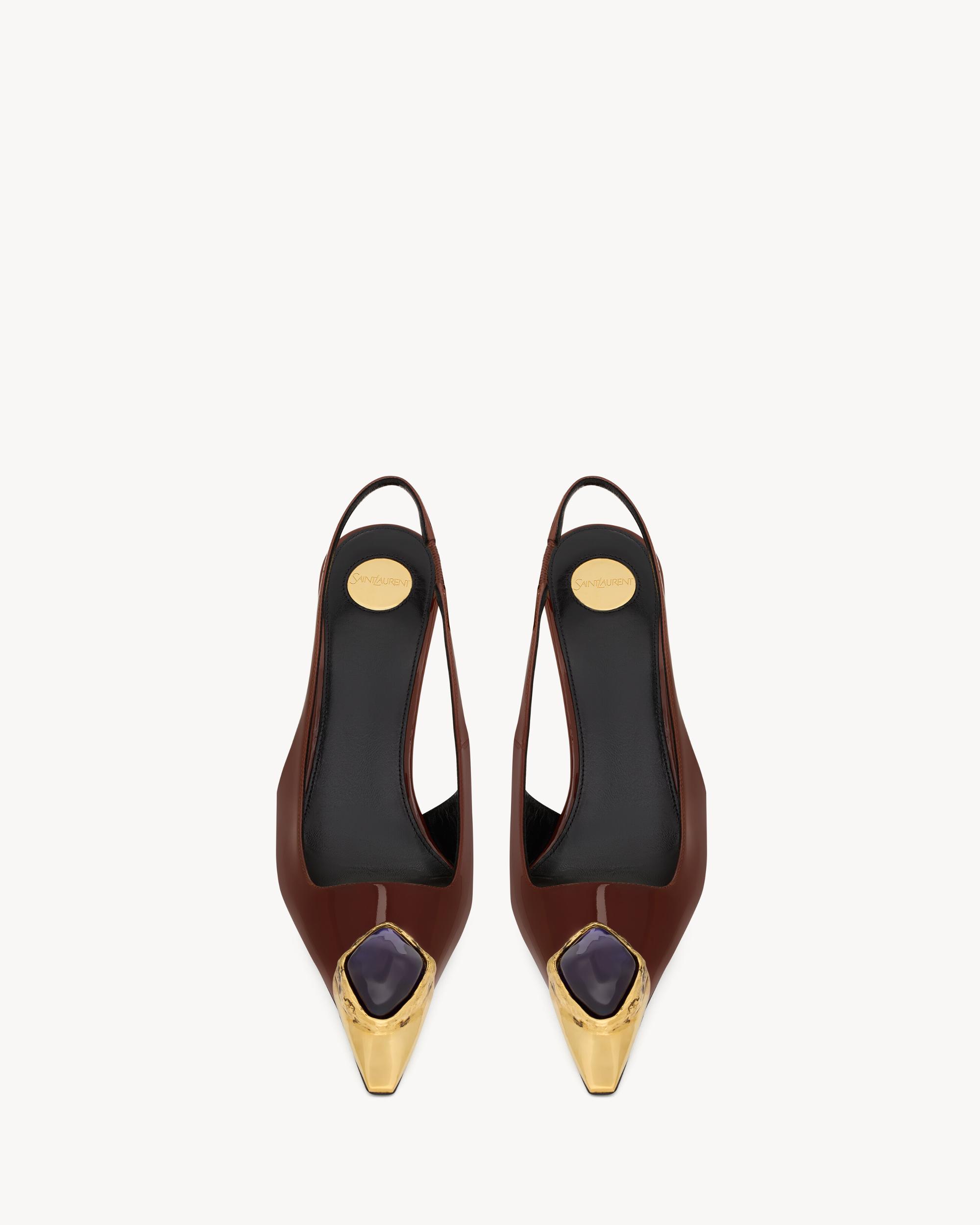 LOULOU slingback pumps in patent leather Product Image
