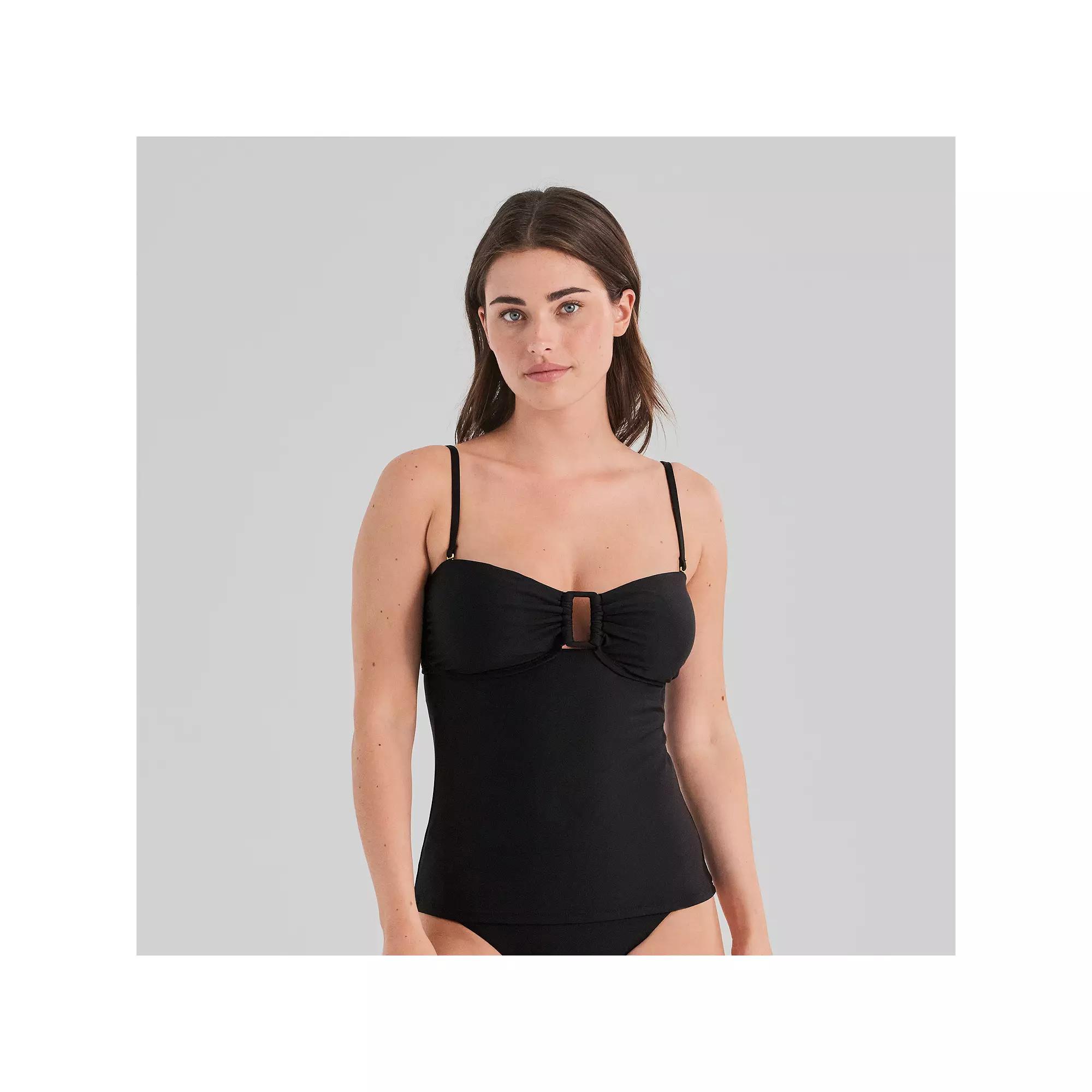 Women's Freshwater Square Ring Bandeau Tankini,  Product Image