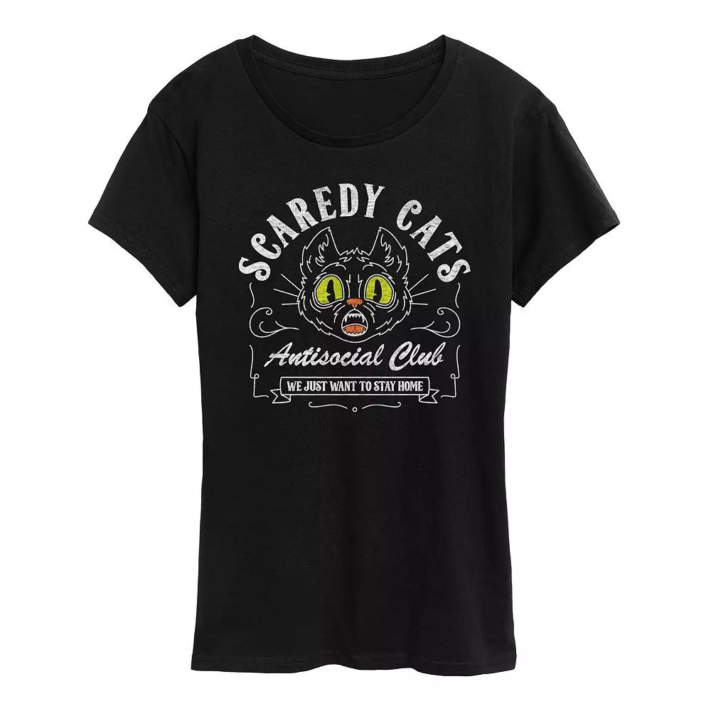 Women's Scaredy Cats Halloween Tee, Girl's,  Product Image