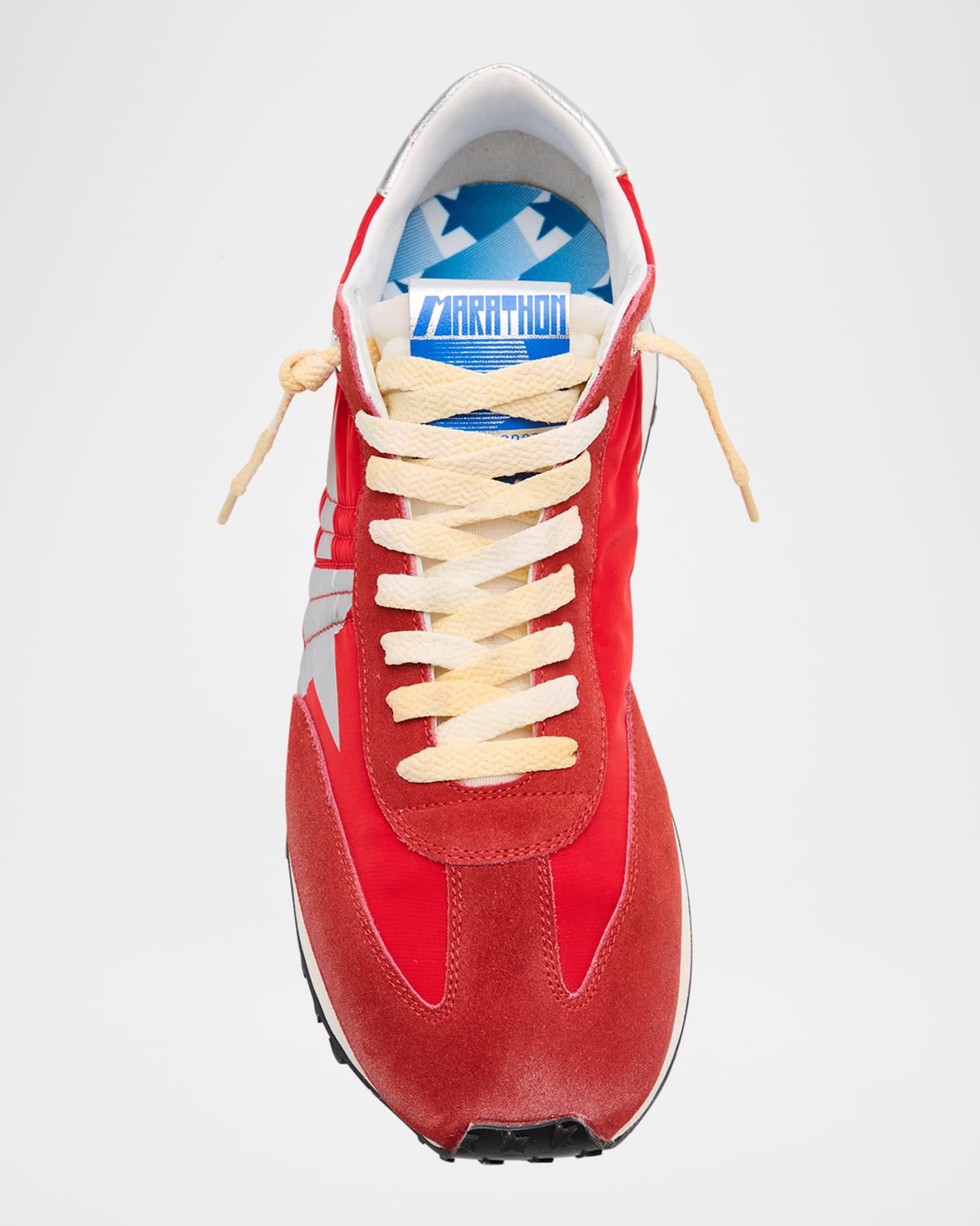 Men's Running Marathon Nylon and Suede Sneakers Product Image