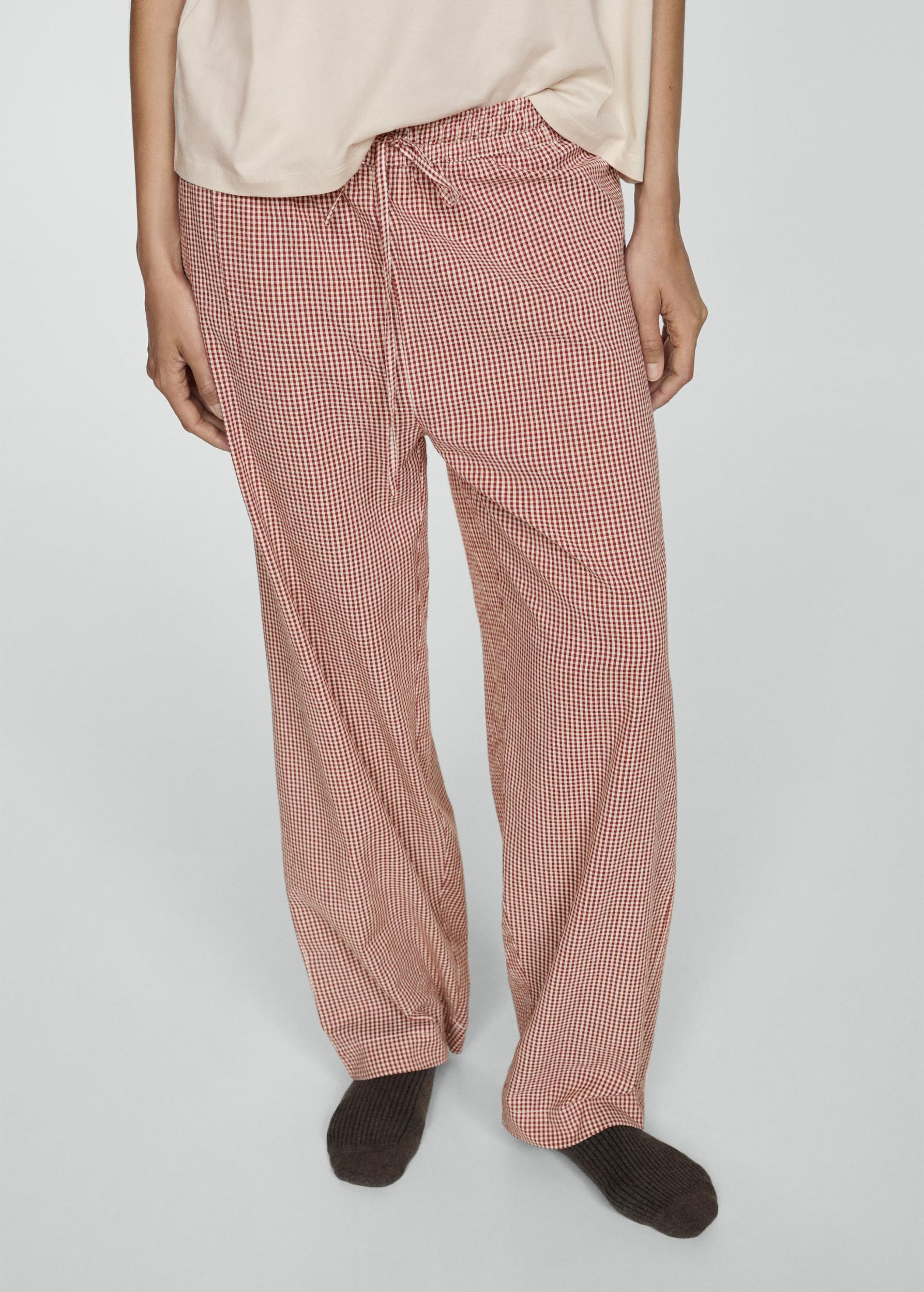 Two-piece cotton pyjamas - Women | MANGO USA Product Image