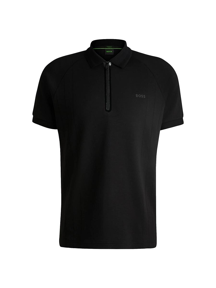 Mens Polo Shirt in Drop-Needle Stretch Fabric Product Image