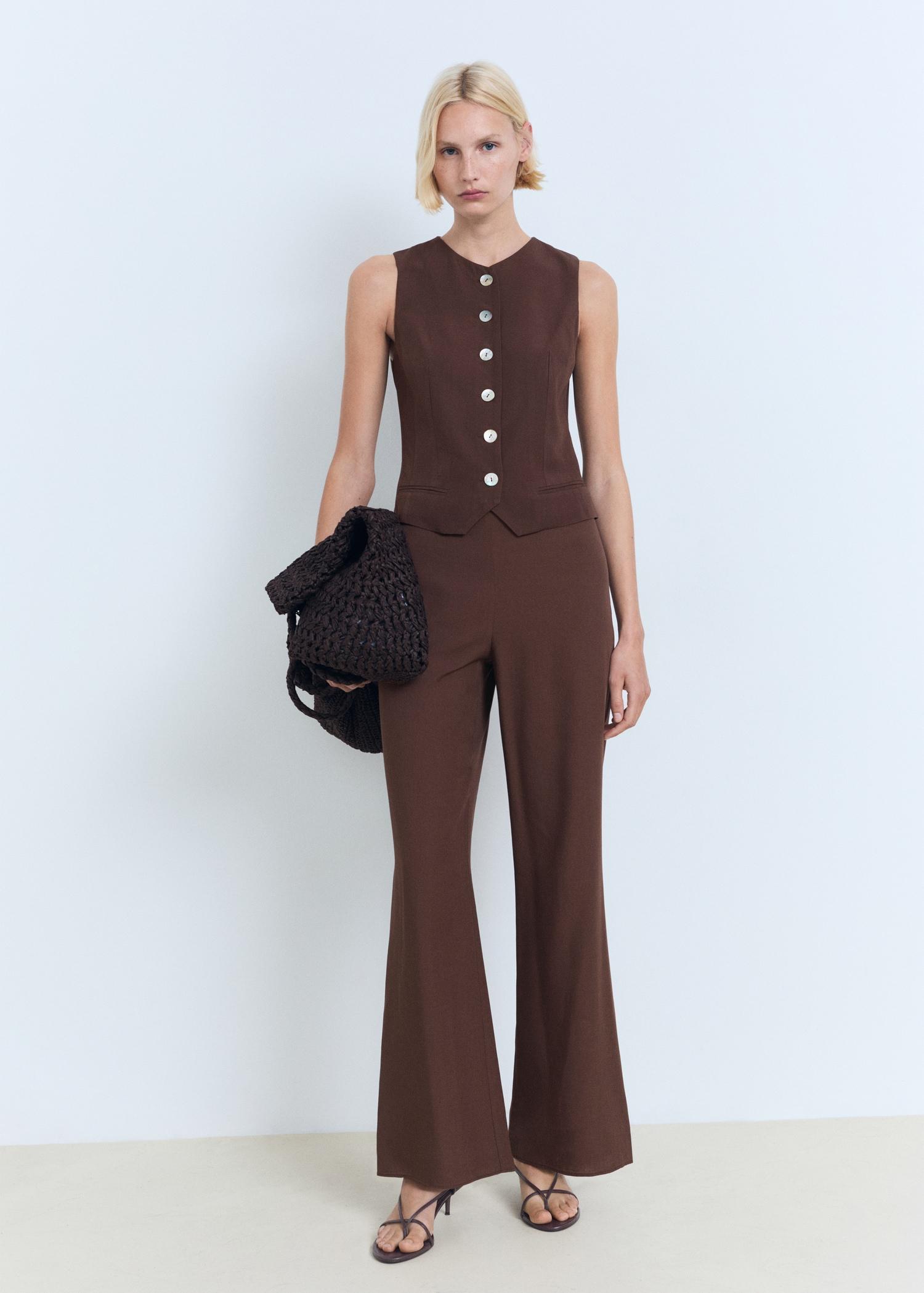 Suit waistcoat with buttons - Women | MANGO USA Product Image