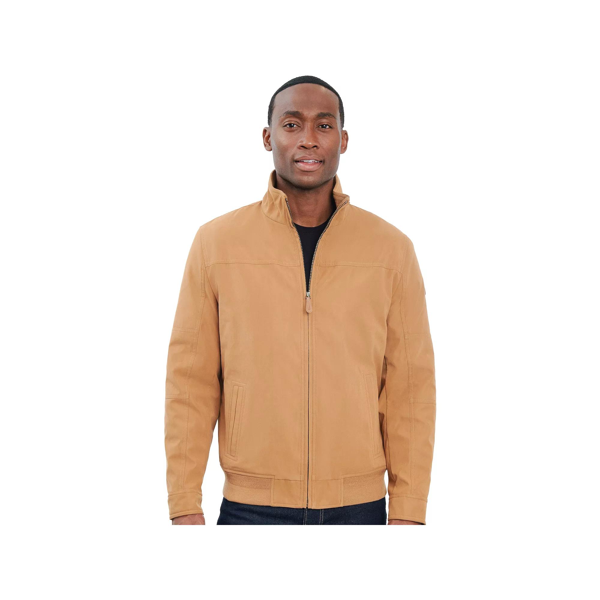 Men's London Fog Sherpa-Lined Microfiber Bomber Jacket, Size: XL, Whiskey Product Image