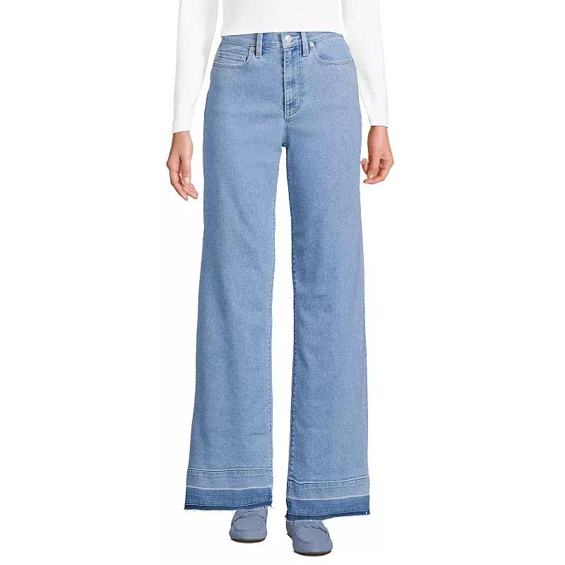 Women's Lands' End High-Rise Wide Leg Jeans,  Product Image