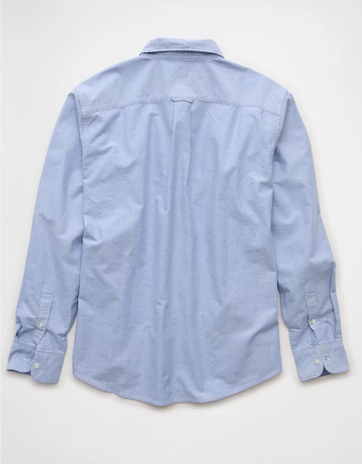 AE Everyday Oxford Striped Button-Up Shirt Product Image