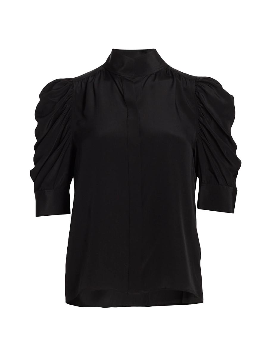 Frame Gillian Puffed Shoulder Blouse Product Image