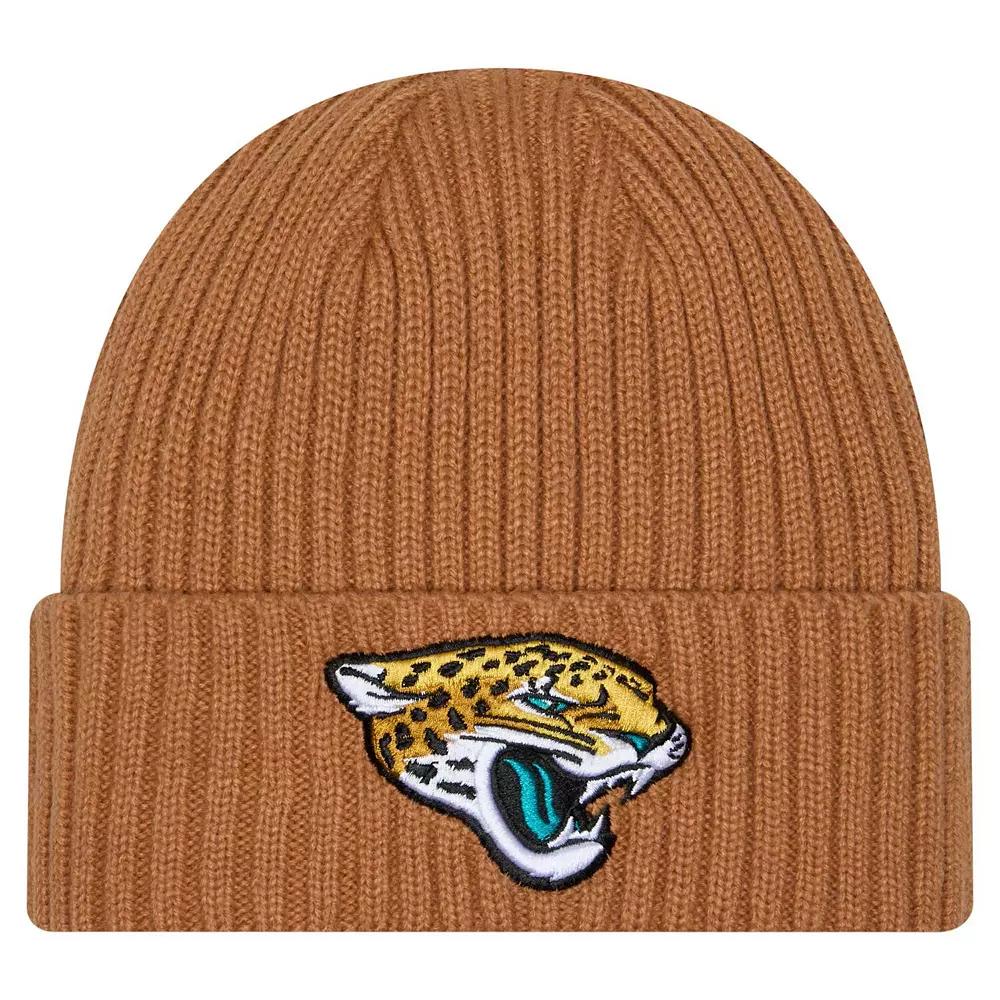 Men's New Era Tan Jacksonville Jaguars Color Pack Cuffed Knit Hat, Team Product Image